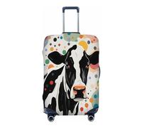 Ethebre Colorful Spotted Cow Elastic Luggage Covers, Protective Suitcase Cover Dustproof Scratch Resistant Stretch Luggage Protector for Business Trip Travel, M for 22-24 in Suitcases