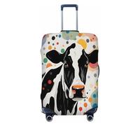 Ethebre Colorful Spotted Cow Elastic Luggage Covers, Protective Suitcase Cover Dustproof Scratch Resistant Stretch Luggage Protector for Business Trip Travel, L for 25-28 in Suitcases