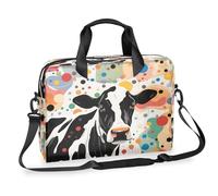 Ethebre Colorful Spotted Cow Laptop Bag 16 Inch Laptop Computer Briefcase with Shoulder Strap Business Messenger Bag Travel Work Laptop Case with Multiple Pockets for Men Women