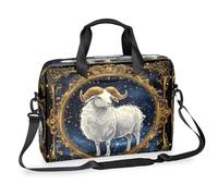 Ethebre Constellation Aries Space Laptop Bag 16 Inch Laptop Computer Briefcase with Shoulder Strap Business Messenger Bag Travel Work Laptop Case with Multiple Pockets for Men Women