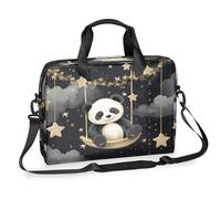 Ethebre Cute Panda Starry Sky Laptop Bag 16 Inch Laptop Computer Briefcase with Shoulder Strap Business Messenger Bag Travel Work Laptop Case with Multiple Pockets for Men Women