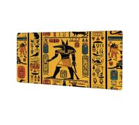 Ethebre Egyptian Hieroglyphs Pattern Extended Mouse Pad Large Desk Mat with Non Slip Rubber Base Stitched Edges Gaming Mouse Pad for Keyboard Office Home 30 x 80 CM