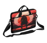 Ethebre Japanese Style Samurai Silhouette Laptop Bag 15 Inch Laptop Sleeve Computer Bag with Shoulder Strap Slim Business Briefcase for Women Men Messenger Bag Laptop Case for Work Office Travel