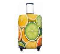 Ethebre Lemon Orange Grapefruit Slices Elastic Luggage Covers, Protective Suitcase Cover Dustproof Scratch Resistant Stretch Luggage Protector for Business Trip Travel, M for 22-24 in Suitcases