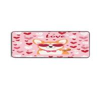 Ethebre Love Hearts Dog Kitchen Rug Mat 183x61 cm