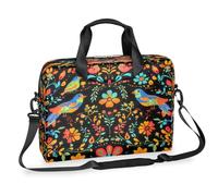 Ethebre Mexican Style Colorful Bird Laptop Bag 16 Inch Laptop Computer Briefcase with Shoulder Strap Business Messenger Bag Travel Work Laptop Case with Multiple Pockets for Men Women