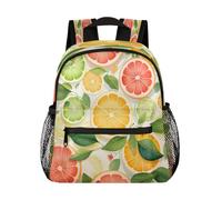 Ethebre Orange Grapefruit Lemon Slices Kids Backpack for Boys Girls, Waterproof Lightweight Toddler School Bag with Chest Strap, Small Travel Book Bag Preschool Kindergarten Backpack