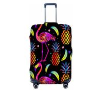 Ethebre Pineapple Flamingos Rainbow Colore Elastic Luggage Covers, Protective Suitcase Cover Dustproof Scratch Resistant Stretch Luggage Protector for Business Trip Travel, L for 25-28 in Suitcases