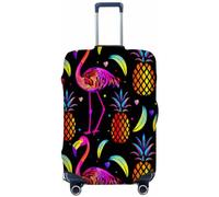 Ethebre Pineapple Flamingos Rainbow Colore Elastic Luggage Covers, Protective Suitcase Cover Dustproof Scratch Resistant Stretch Luggage Protector for Business Trip Travel, XL for 29-32 in Suitcases