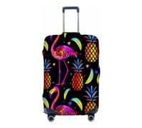 Ethebre Pineapple Flamingos Rainbow Colore Elastic Luggage Covers, Protective Suitcase Cover Dustproof Scratch Resistant Stretch Luggage Protector for Business Trip Travel, M for 22-24 in Suitcases