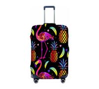 Ethebre Pineapple Flamingos Rainbow Colore Elastic Luggage Covers, Protective Suitcase Cover Dustproof Scratch Resistant Stretch Luggage Protector for Business Trip Travel, S for 18-21 in Suitcases