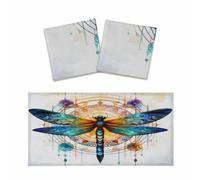 Ethebre Psychedelic Art Mandala Dragonfly 2 Pack Fluorescent Light Covers