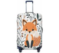 Ethebre Scandinavian Design Cute Fox Elastic Luggage Covers, Protective Suitcase Cover Dustproof Scratch Resistant Stretch Luggage Protector for Business Trip Travel, XL for 29-32 in Suitcases