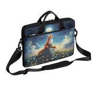 Ethebre Starry Sky Fox Daisy Laptop Bag 15 Inch Laptop Sleeve Computer Bag with Shoulder Strap Slim Business Briefcase for Women Men Messenger Bag Laptop Case for Work Office Travel