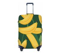 Ethebre Yellow Bananas Leaves Pattern Elastic Luggage Covers, Protective Suitcase Cover Dustproof Scratch Resistant Stretch Luggage Protector for Business Trip Travel, M for 22-24 in Suitcases