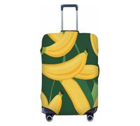 Ethebre Yellow Bananas Leaves Pattern Elastic Luggage Covers, Protective Suitcase Cover Dustproof Scratch Resistant Stretch Luggage Protector for Business Trip Travel, L for 25-28 in Suitcases