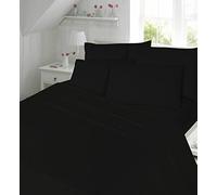 Ethel May Extra Large Luxury Pillowcase Pair, Polycotton 180 Thread Count, 21 X 31 To Fit Large Pillow, Box Pillow, Pillow Cover Elegant Comfort, By Papa Jones Ltd, Black