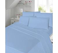 Ethel May Extra Large Luxury Pillowcase Pair, Polycotton 180 Thread Count, 21 X 31 To Fit Large Pillow, Box Pillow, Pillow Cover Elegant Comfort, By Papa Jones Ltd, Sky Blue
