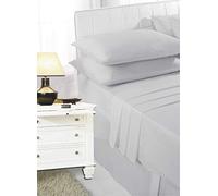 Ethel May Extra Large Luxury Pillowcase Pair Polycotton 22x31 inch, 55x78 cm To Fit Large Pillow, Box Pillow, By Papa Jones Ltd, Pillowcases, Pillow Cover Elegant Comfort, (Silver)