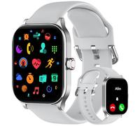 Ethelred Smart Watch (Answer/Make Call), 2.01" Smartwatch for Android Phones and iPhone with Heart Rate,Pedometer, 100+Sports Fitness Watch, IP68 Waterproof Fitness Tracker for Men Women (Grey)