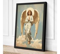 Ethereal Angel in Light Canvas Wall Art Print 18x12 Inch (46 x 30 cm)