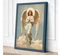 Ethereal Angel in Light Canvas Wall Art Print 24x16 Inch (61 x 41 cm)