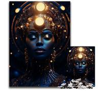 Ethereal Black Goddess Jigsaw Puzzles for Adults 1000 Piece Jigsaw Puzzles Ideal for Lover Perfect Christmas New Year Valentine's Gift 1000 PCS(38x26cm)
