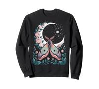 Ethereal Celestial Moth Butterfly Flowers Moon Aesthetic Sweatshirt