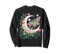Ethereal Celestial Moth Butterfly Flowers Moon Aesthetic Sweatshirt