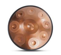 Ethereal Drum,Music Drum,Mini Steel Tongue Drum,Kids Steel Drum Instrument for Adults,in D Minor Brass Surface with Soft Hand Pan Bag,for Home (Gold 440Hz 9 notes)