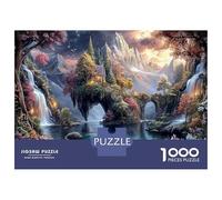 Ethereal Fantasy Landscape Challenging 1000 Pieces Jigsaw Puzzle, Misty Valleys Educational Game for Adults And Kids Age 12 Years Up 70x50cm/1000pcs