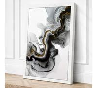 Ethereal Flow Abstract Canvas Wall Art Print 18x12 Inch