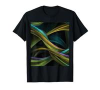 Ethereal Fractal Filaments Abstract Flowing Art T-Shirt