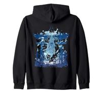 Ethereal Ghost In Traditional Japanese Architecture Zip Hoodie