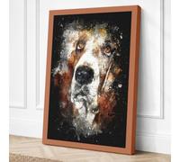 Ethereal Hound Modern Canvas Wall Art Print 18x12 Inch (46 x 30 cm)