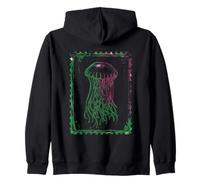 Ethereal Jellyfish Enchantment Print Zip Hoodie