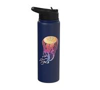 Ethereal Jellyfish Watercolor Trippy Graphic Art Stainless Steel Insulated Water Bottle
