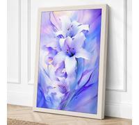 Ethereal Lilies Botanical Canvas Wall Art Print 18x12 Inch (46 x 30 cm)