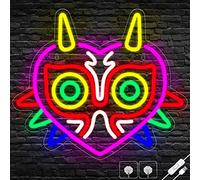 Ethereal Lomoer Majora's Mask Neon Sign, Zelda Gaming Neon Sign for Game Room Decor, Zelda Mask for Boys Room Decor & Gaming Wall Deocr, USB Powered Gamer Gifts for Boys, Teens and Zelda Fans