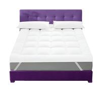 Ethereal Luxuries Double Mattress Topper - 10CM Extra Thick, Soft & Fluffy Bed Topper with Strong Straps - Hypoallergenic 4-Inch Mattress Pad for Ultimate Comfort & Luxury - 137x190CM