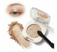 Ethereal Moonlit Radiance Champagne Gold Single Eyeshadow - Long Lasting Shimmer Nude Eye Shadow, High Pigment Metallic Powder Compact with Applicator for Day & Night Eye Makeup