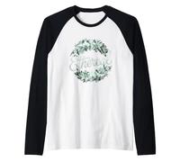Ethereal Orchid Floral Wreath Aesthetic Raglan Baseball Tee
