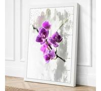 Ethereal Orchids Botanical Canvas Wall Art Print 18x12 Inch