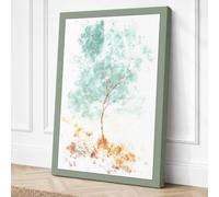 Ethereal Tree Form Botanical Canvas Wall Art Print 30x20 Inch