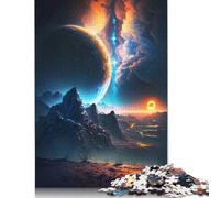 Ethereal Twilight Peaks Jigsaw Puzzles 1000 Pieces for Adults Wooden Puzzles Brain Exercise Challenge Game Entertainment Gifts Teenagers Family Activity (75x50cm)