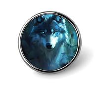 Ethereal Wolf Enamel Brooch Lapel Pin Badge Button Pins for Backpacks Hats Cute Funny 1"