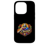 Ethereum Crypto Blockchain Tiger Paw Stained Art Case for iPhone 14 Pro
