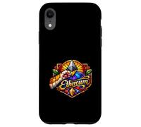 Ethereum Crypto Blockchain Tiger Paw Stained Art Case for iPhone XR