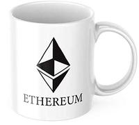 Ethereum Mug Crypto Currency Coffee Mug Funny Love Gift Idea I Accept ETH Black Logo Bitcoin Investing HODL Millionaire Mining Motivation Inspiration 11-ounce White Ceramic Novelty Tea Cup