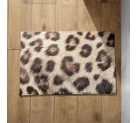 Ethereval Unusual Doormat Small Indoor Foot Mat Leopard Print Out Door Mats For Front Door Cute Floor Mats For Office Quick Dry, Machine Washable, Absorbent Bath Mats 45x75cm